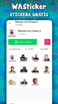 Stickers graciosos para WhatsA android App screenshot 0