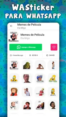 Stickers graciosos para WhatsA android App screenshot 3